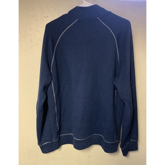 L.L.Bean Navy Blue Men’s Sweater Traditional Fit Chilling Going Out Md - Picture 2 of 4